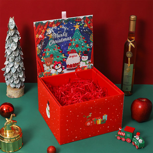 Custom Cardboard Decorative Christmas Gift Paper Paaging Box all'ingrosso
