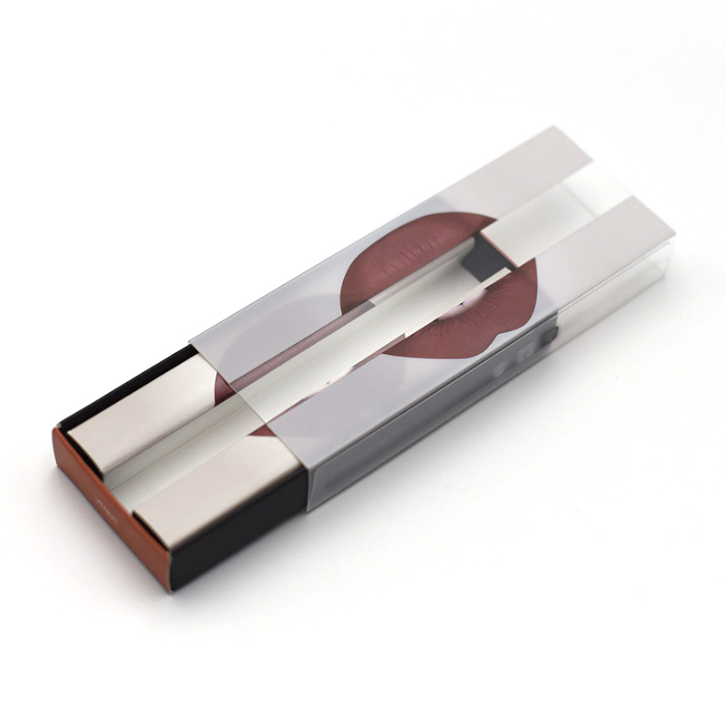 Custom all'ingrosso trasparente Piccola etichetta privata Clear Plastic Drawer Package Box Lip Gloss Packaging